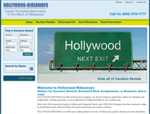 Tablet Screenshot of hollywood-hideaways.com